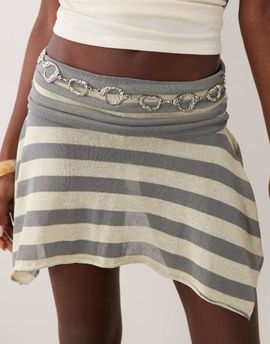 DesignB London DesignB London molten chain belt in silver tone