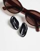 DesignB London DesignB London molten enamel stud earrings in black - 2