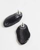 DesignB London DesignB London molten enamel stud earrings in black - 3
