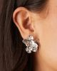 DesignB London DesignB London molten flower stud earrings in silver - 1