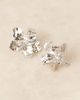 DesignB London DesignB London molten flower stud earrings in silver - 2