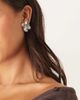 DesignB London DesignB London molten flower stud earrings in silver - 3