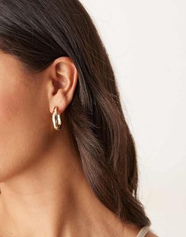 DesignB London DesignB London molten hoop earrings in gold