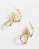 DesignB London DesignB London molten metal drop earrings in gold - 4