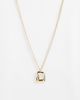 DesignB London DesignB London molten open square pendant necklace in gold - 1