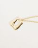 DesignB London DesignB London molten open square pendant necklace in gold - 4