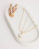DesignB London DesignB London multirow pearl pendant necklace in gold - 2