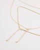 DesignB London DesignB London multirow pearl pendant necklace in gold - 3
