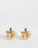 DesignB London DesignB London pack of 2 flower hair clips in green and cream-White - 1