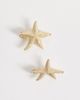 DesignB London DesignB London pack of 2 metal starfish hair clips in gold - 1