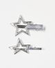 DesignB London DesignB London pack of 2 star hair slider clips in silver tone - 1