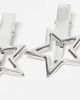DesignB London DesignB London pack of 2 star hair slider clips in silver tone - 2