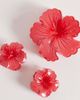 DesignB London DesignB London pack of 3 hibiscus flower hair claw clips in fushia pink - 3