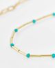 DesignB London DesignB London pack of 4 anklets in bead and shell designs in gold tone - 2