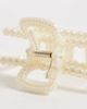 DesignB London DesignB London pearl embellished hair claw clip in white - 3