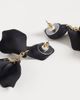 DesignB London DesignB London petals drop earrings in black-GOLD - 3