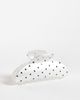 DesignB London DesignB London polka-dot hair claw clip in white and black-Multi - 1