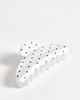 DesignB London DesignB London polka-dot hair claw clip in white and black-Multi - 2
