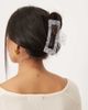DesignB London DesignB London regular hair claw in white lace print - 1