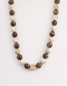DesignB London DesignB London resin mixed beads necklace in neutrals