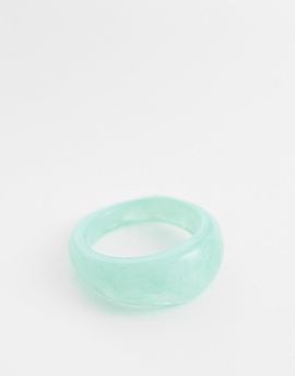 DesignB London DesignB London resin ring in mint-Green