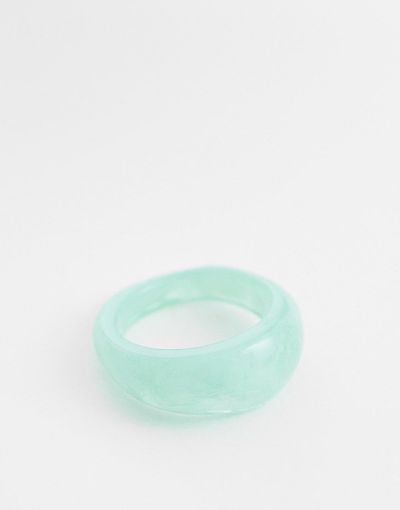 DesignB London DesignB London resin ring in mint-Green