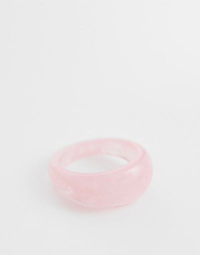 DesignB London DesignB London resin ring in pink