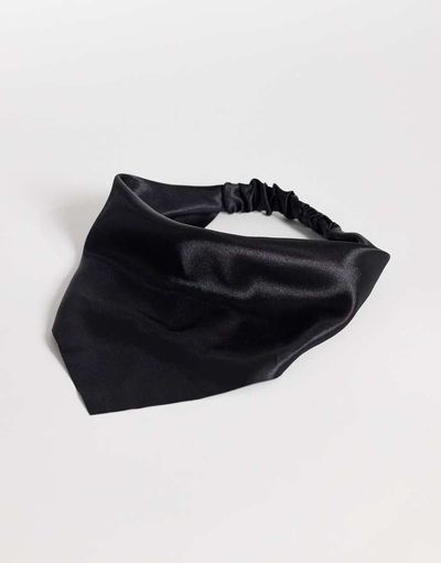 DesignB London DesignB London satin headscarf in black