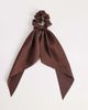 DesignB London DesignB London scarf hair scrunchie in dark brown - 1