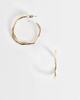 DesignB London DesignB London sculpted hoop earrings in gold - 1