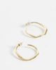 DesignB London DesignB London sculpted hoop earrings in gold - 3