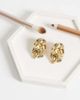 DesignB London DesignB London sculpted stud earrings in gold - 2