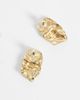 DesignB London DesignB London sculpted stud earrings in gold - 4