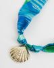 DesignB London DesignB London shell charm scarf necklace in blue and gold tone - 4