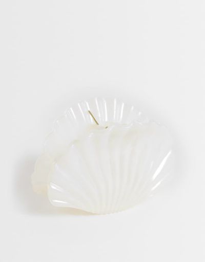 DesignB London DesignB London shell hair claw clip in pearl-White