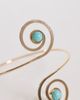 DesignB London DesignB London spiral arm cuff with turquoise stone in gold - 2