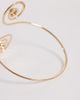 DesignB London DesignB London spiral arm cuff with turquoise stone in gold - 3