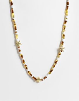 DesignB London DesignB London starfish beaded necklace in multi colors