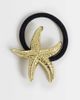 DesignB London DesignB London starfish metal hair tie in gold - 1