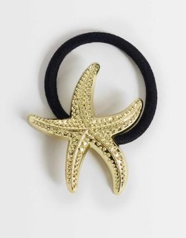 DesignB London DesignB London starfish metal hair tie in gold