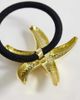 DesignB London DesignB London starfish metal hair tie in gold - 3