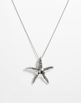 DesignB London DesignB London starfish pendant necklace in silver