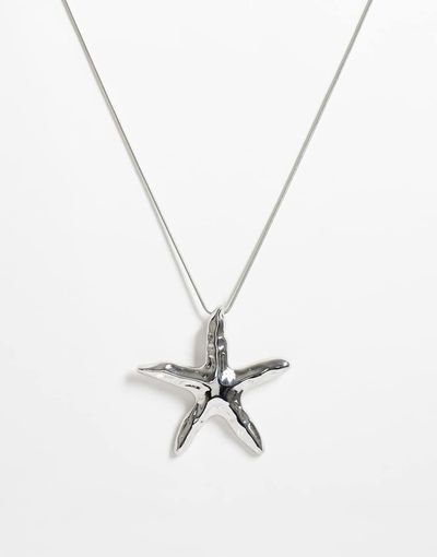 DesignB London DesignB London starfish pendant necklace in silver