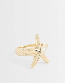 DesignB London DesignB London starfish ring in gold