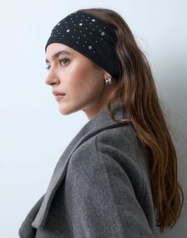 DesignB London DesignB London stars stretched headband in black
