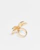 DesignB London DesignB London statement flower ring in gold tone - 2