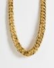 DesignB London DesignB London statement intertwined curb chain necklace in gold - 1
