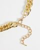 DesignB London DesignB London statement intertwined curb chain necklace in gold - 3