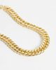 DesignB London DesignB London statement intertwined curb chain necklace in gold - 4
