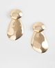 DesignB London DesignB London statement molten drop earrings in gold tone - 1